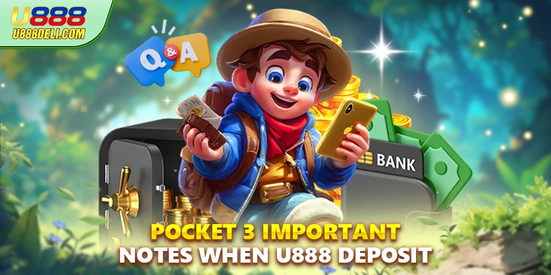 Pocket 3 important notes when U888 Deposit