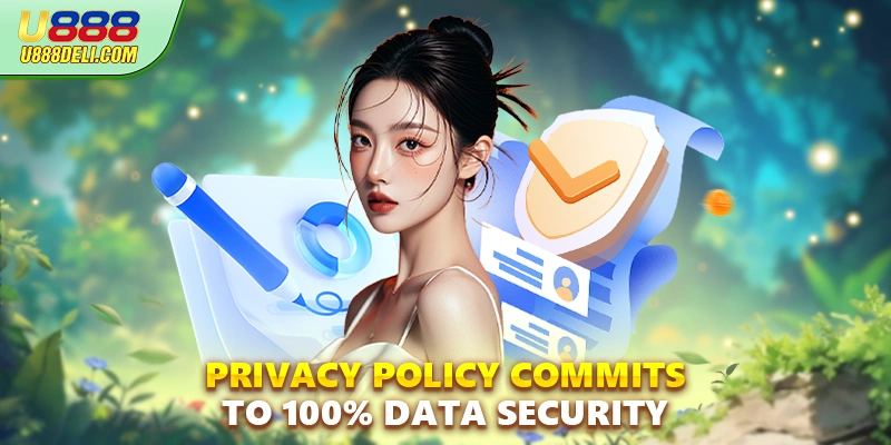 Privacy policy commits to 100% data security